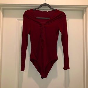 Long sleeve bodysuit shirt, size small